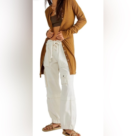 Free People Gia Cardigan OR Dress ✨ Warm Tobacco Size Small | brown tan mocha - Picture 3 of 13